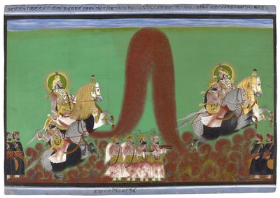 Maharana Shambhu Singh of Mewar Playing Holi, 1868-69 by Parasuram Parasuram